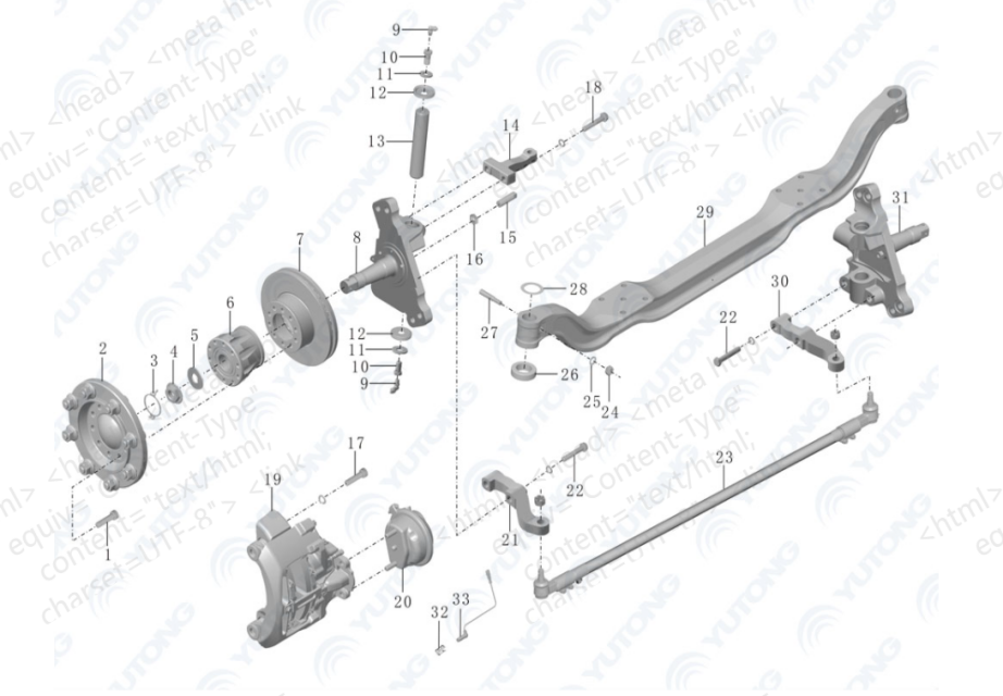 Yutong ZK6122H9 Bus Parts