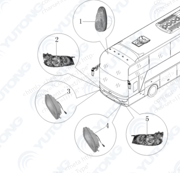Yutong ZK6122H9 Bus Parts